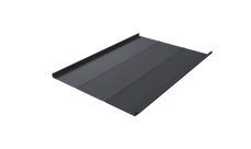 Фальц двойной стоячий Line Grand Line 0,5 PurPro Matt 275 с пленкой на замках RAL 7024 мокрый асфальт