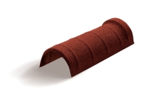 Конек полукруглый одинарный для композитной черепицы Metrotile красный (0,41м)