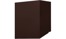 Кожух скатный д1510/ш420/в1-2050/в2-1300 0,5 Rooftop Бархат с пленкой RAL 8017 шоколад