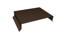 Парапетная крышка прямая 250мм Grand Line 0,5 Atlas X с пленкой RAL 8017 шоколад (3м)