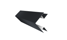 Планка угла внешнего сложного Блок-Хаус new Grand Line 0,45 Drap ST RAL 7024 мокрый асфальт (2м)