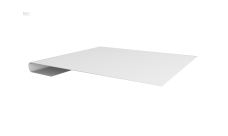 Планка завершающая 0,5 Satin с пленкой RAL 9003 сигнальный белый (2м)