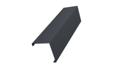 Декоративная накладка на столб универсальная угловая 62х55 для забора жалюзи 0,5 Velur X RAL 7024 мокрый асфальт (1,8м)