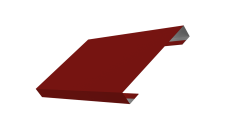 Ламель лицевая стартовая/финишная забора жалюзи Texas 80мм для калиток и ворот (с заполнением ламелями 150) Grand Line 0,45 PE RAL 3011 коричнево-красный