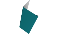 Нащельник 25х35 для забора жалюзи Milan, Tokyo, Palermo (для калиток и ворот) Grand Line 0,45 PE RAL 5021 водная синь (L1,68)