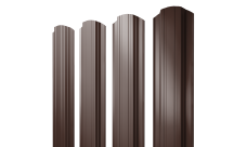 Штакетник Прямоугольный фигурный Grand Line 0,45 Drap-double TX RAL 8017 шоколад