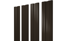 Штакетник Твин с прямым резом Grand Line 0,5 PurPro Matt 275 RR 32 темно-коричневый