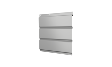 Софит металлический Grand Line без перфорации 0,45 Drap TX с пленкой RAL 7047 телегрей 4