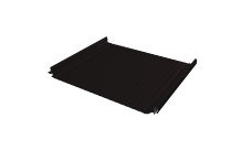 Кликфальц Pro Gofr Grand Line 0,5 Satin Matt TX с пленкой на замках RAL 9005 черный