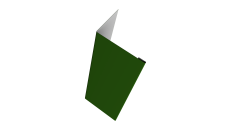 Нащельник (для калиток и ворот) 25х35 жалюзи Milan, Tokyo, Palermo 0,45 PE RAL 6002 лиственно-зеленый (L1,68)