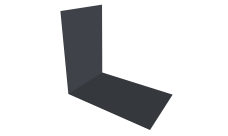 Планка снегозадержания усиливающая Grand Line 0,45 PE lite с пленкой RAL 7024 мокрый асфальт (3м)