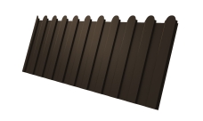 Профнастил С8A v01 фигурный Grand Line 0,5 Satin Matt TX RR 32 темно-коричневый