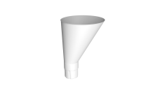 Воронка водосборная круглая Ø90 Vortex Mix PE RAL 9003 сигнальный белый