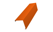 Декоративная накладка на столб универсальная угловая 62х55 для забора жалюзи Grand Line 0,45 PE RAL 2004 оранжевый (2,5м)