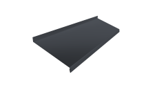 Отлив простой 250 Grand Line 0,45 Drap-double TX RAL 7024 мокрый асфальт (2м)