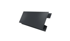 Планка H-образная стыковочная сложная Grand Line 0,45 PE-Double с пленкой RAL 7016 антрацитово-серый (2м)