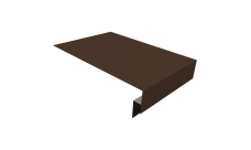 Планка околооконная сложная 250х50х18 (j-фаска) Grand Line 0,5 Satin Matt TX RAL 8017 шоколад (3м)
