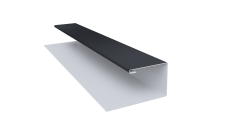 Планка П-образная Экобрус Grand Line 0,45 Drap TR lite RAL 7024 мокрый асфальт (2м)