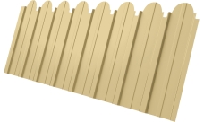 Профнастил C10A фигурный Grand Line 0,45 PE RAL 1014 слоновая кость