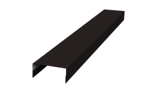 Крышка 30х20 для забора жалюзи Texas Grand Line 0,5 PurLite Matt RAL 9005 черный (2м)