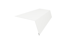 Планка карнизная для мягкой кровли 100х65 Grand Line 0,4 PE с пленкой RAL 9003 сигнальный белый (2м)