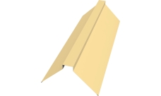 Планка конька плоского 115х30х115 Grand Line 0,45 PE lite с пленкой RAL 1014 слоновая кость (3м)