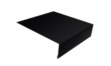 Планка лобовая/околооконная простая 190х50 Grand Line 0,45 Drap TX RAL 9005 черный (3м)