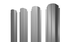 Штакетник П-образный A фигурный Grand Line 0,45 Drap TX RAL 7004 сигнальный серый