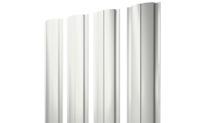 Штакетник Полукруглый Slim с прямым резом Grand Line 0,45 PE-Double RAL 9003 сигнальный белый