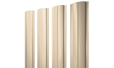 Штакетник Полукруглый Slim с прямым резом Grand Line 0,45 PE RAL 1015 светлая слоновая кость