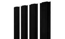 Штакетник Прямоугольный с прямым резом Grand Line 0,45 ПЭ двухсторонний RAL 9005 черный