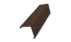 Декоративная накладка на столб универсальная угловая 80х80 для забора жалюзи Grand Line 0,5 Velur X RAL 8017 шоколад (1,8м)