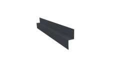 Отлив для сегментного кожуха на трубу 0,5 Rooftop Бархат RAL 7024 мокрый асфальт (2м)