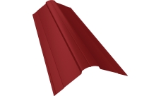 Планка конька фигурного 100х100 Grand Line 0,45 PE с пленкой RAL 3011 коричнево-красный (2м)