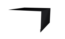 Планка околооконная простая 250х50 0,5 PurLite Matt RAL 9005 черный темный (2м)