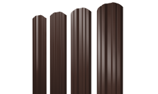 Штакетник Twin фигурный Grand Line 0,45 Drap ST RAL 8017 шоколад