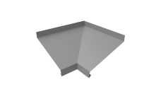 Угол отлива внутренний 150 0,5 Satin с пленкой RAL 9006 бело-алюминиевый