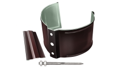 Кронштейн трубы на кирпич GL PE 90 мм RAL 8017 шоколад