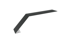 Планка карнизная для мягкой кровли 100х60 Grand Line 0,45 PE с пленкой RAL 7016 антрацитово-серый (2м)