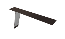 Планка карнизная фальц 130х80 Grand Line 0,5 Satin Matt TX RR 32 темно-коричневый (2м)