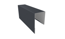 Планка П-образная заборная 17 Grand Line 0,5 Satin Matt TX RAL 7024 мокрый асфальт (2м)