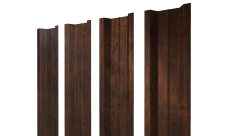 Штакетник П-образный B с прямым резом 0,45 Print Premium Cherry Wood Dark FTC