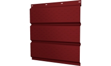 Софит металлический Классик v01 Grand Line полная перфорация 0,5 Satin с пленкой RAL 3011 коричнево-красный