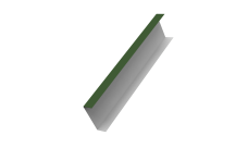 Декоративная накладка на столб универсальная 80х80 для забора жалюзи Grand Line 0,5 Satin Matt TX RAL 6020 хромовая зелень (2,5м)