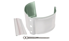 Кронштейн трубы на кирпич GL PE 90 мм RAL 9003 сигнальный белый