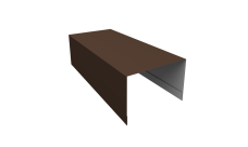 Крышка для забора из сайдинга ЭкоБрус 0,4 PE RAL 8017 шоколад (2,5м)