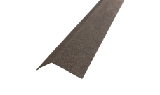 Планка карнизная Grand Line c базальтовой крошкой для мягкой кровли 100х65 коричневая 1,25м