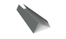 Планка стыковочная составная нижняя Экобрус Grand Line 0,45 PE с пленкой RAL 7005 мышино-серый (2м)