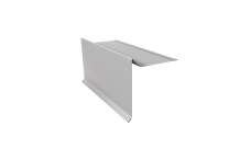 Планка ветровая с отгибом для мягкой кровли 100х20х70 Grand Line 0,45 Drap TX RAL 9003 сигнальный белый (2м)