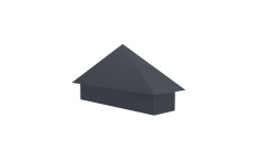 Колпак на полустолб для С8,С10 0,5 PurLite Matt с пленкой RAL 7024 мокрый асфальт